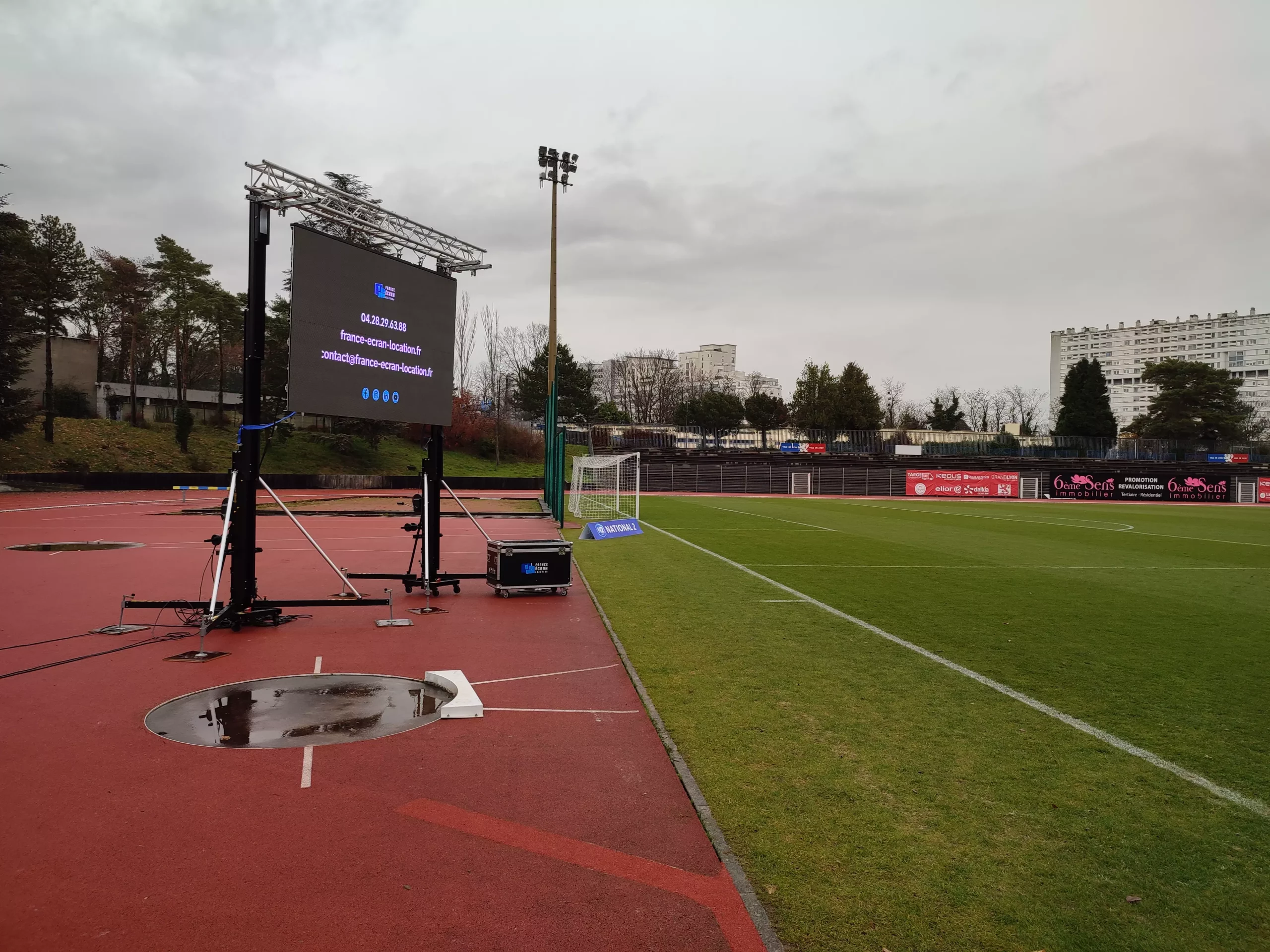 Location d'un écran géant LED de 300x200cm pour le match Lyon La Duchère / Olympique de Marseille 2