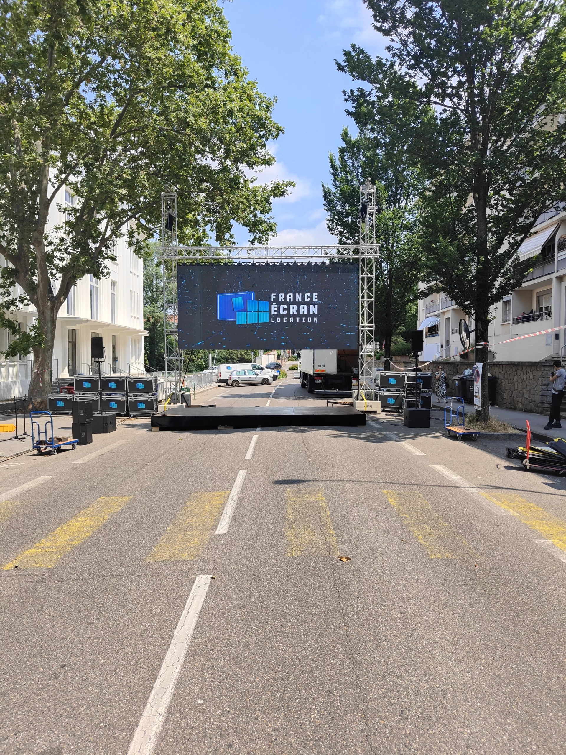 Mur de led installé pour événement du TTA à Saint-Priest