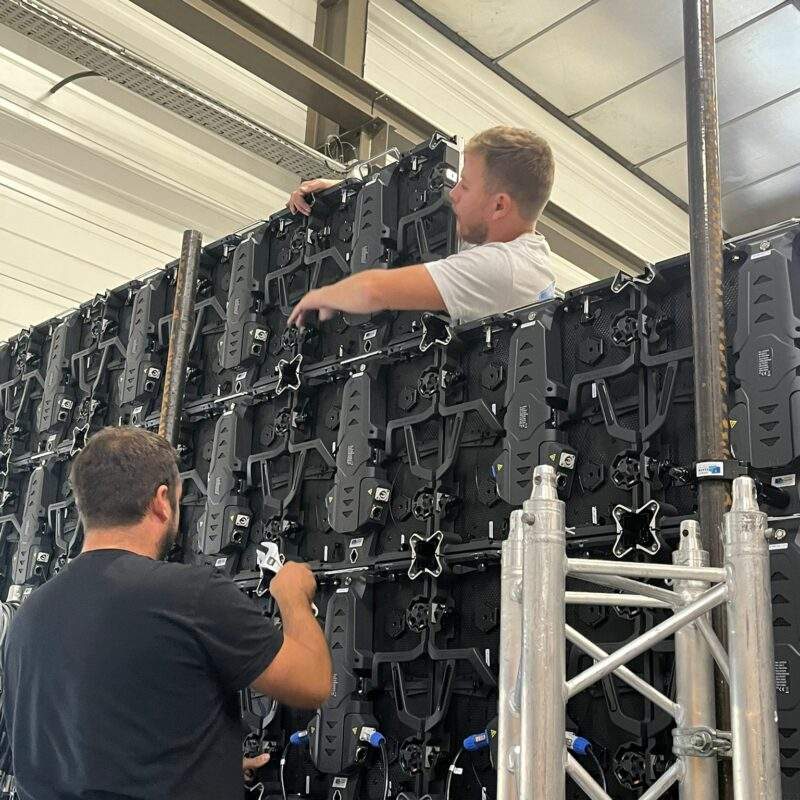 montage d'écran led